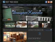 Tablet Screenshot of designer-kennels.com